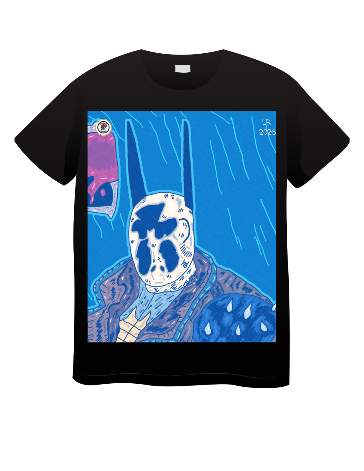 Inkblot Knight (Rorschach + Absolute Batman) Rain Version T shirts