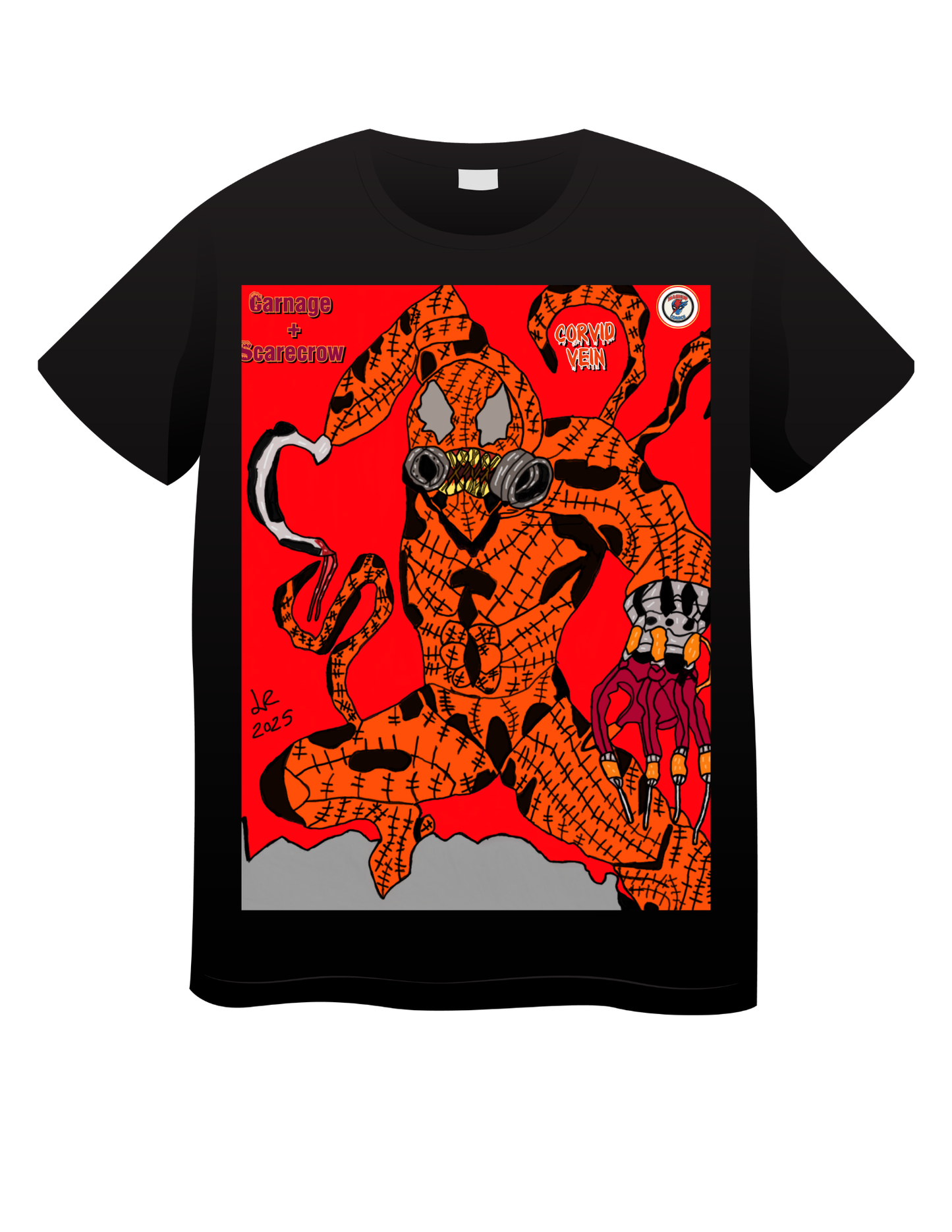 Corvid Vein 2.0 (Carnage + Scarecrow) T shirts