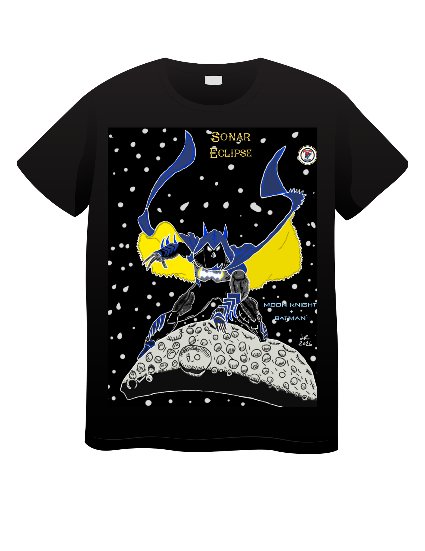 Sonar Eclipse (Moon Knight + Batman) T shirts