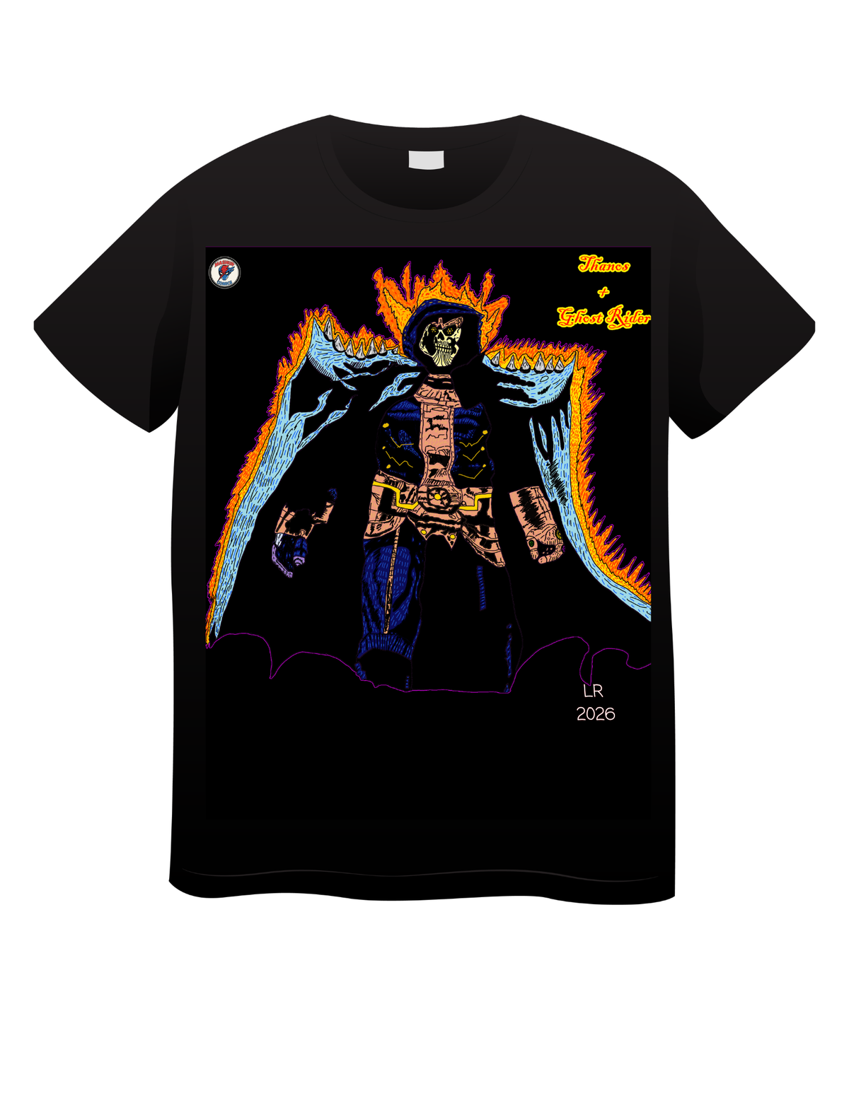 Ghost Rider + Thanos T shirts