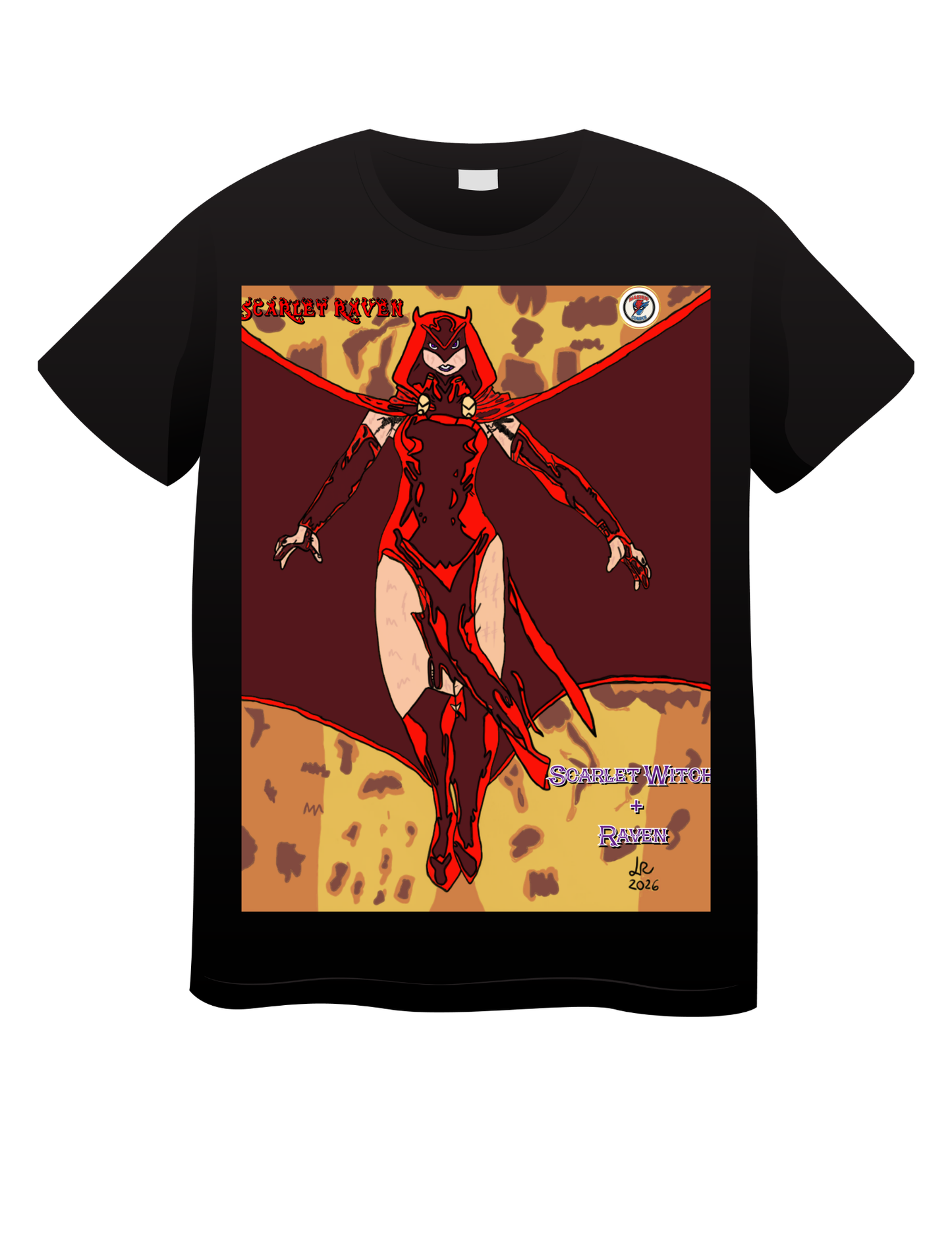 Scarlet Raven 2.0 (Scarlet Witch + Raven) T shirts