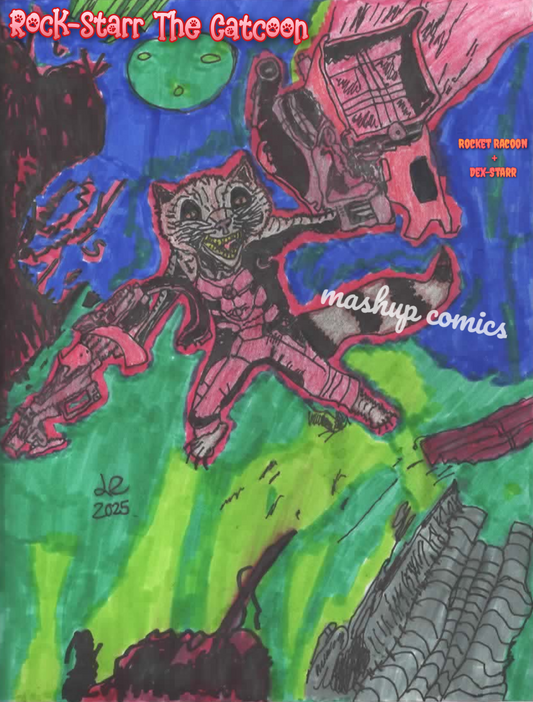 Rock-Starr The Catcoon (Rocket Racoon + Dex-Starr)