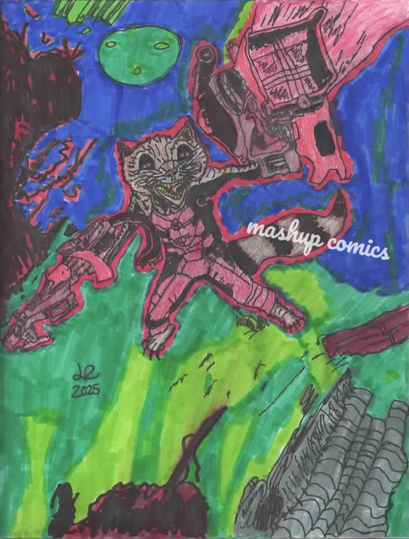 Rock-Starr The Catcoon (Rocket Racoon + Dex-Starr)