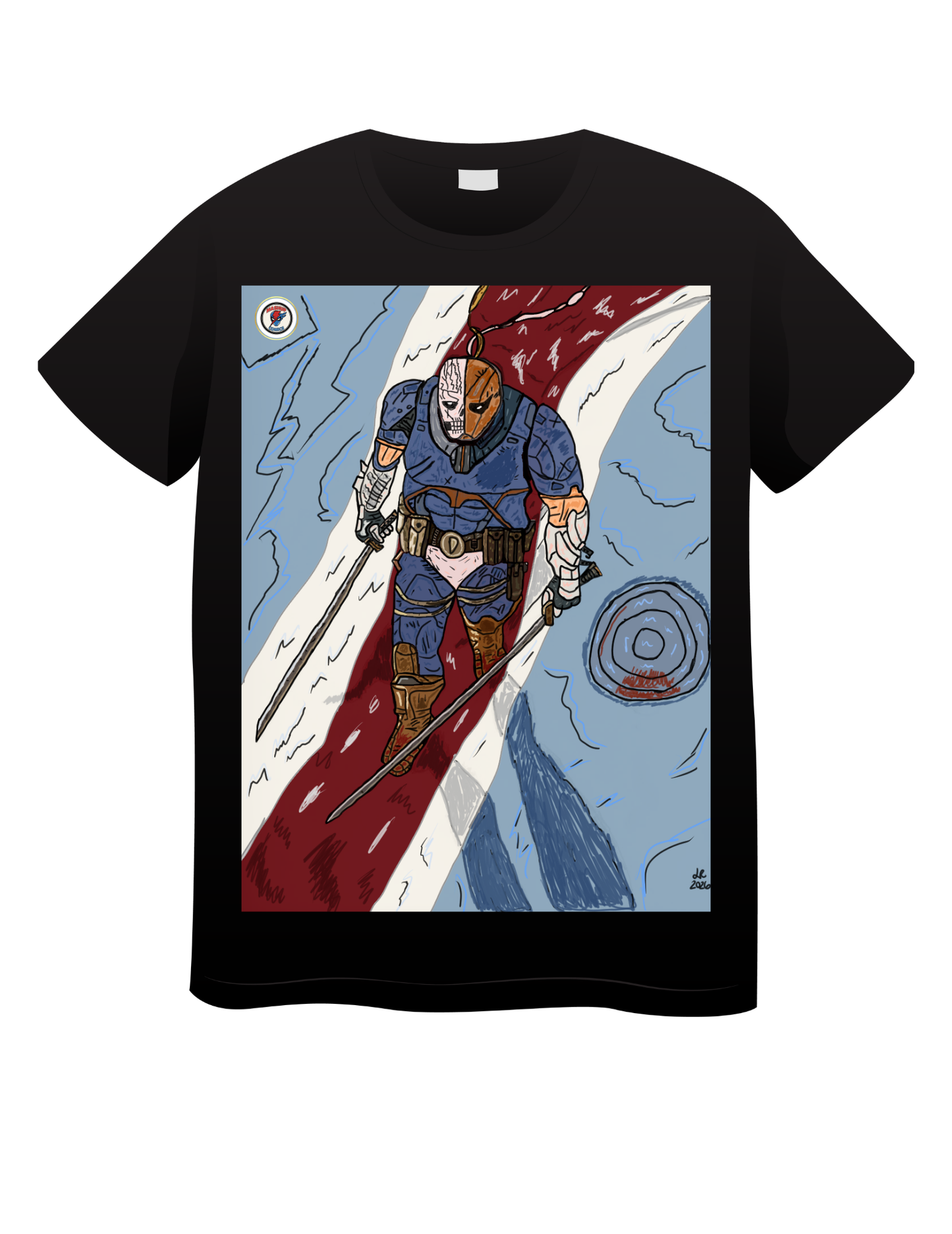 Death Master (Deathstroke + Taskmaster) T shirts