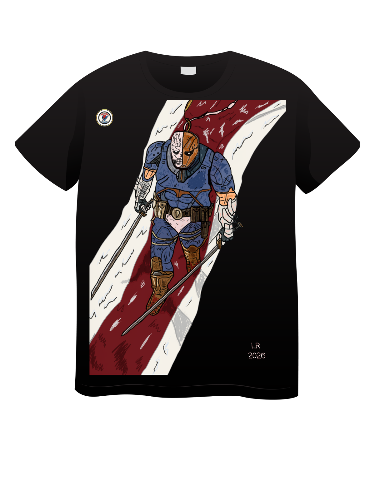 Death Master (Deathstroke + Taskmaster) T shirts