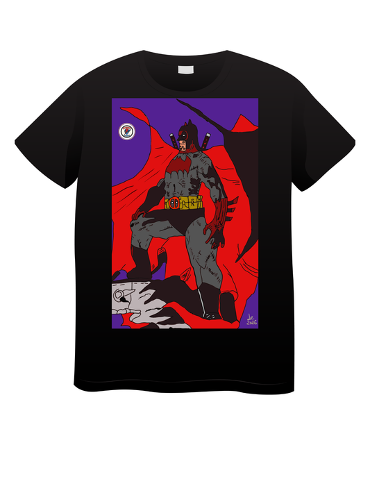 Bat-Pool (Deadpool + Batman) T shirts