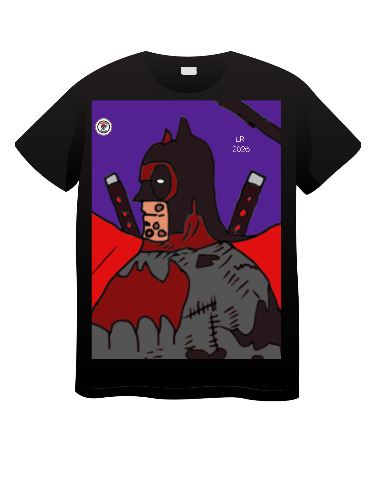 Bat-Pool (Deadpool + Batman) T shirts