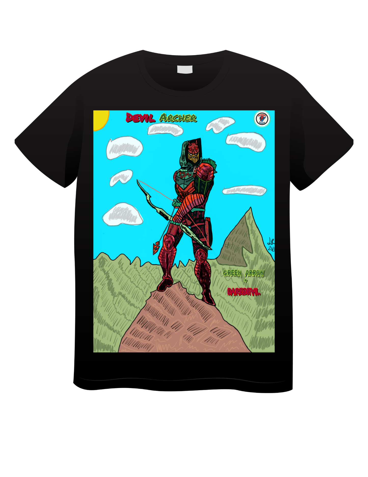 Devil Archer (Green Arrow + Daredevil) T shirts