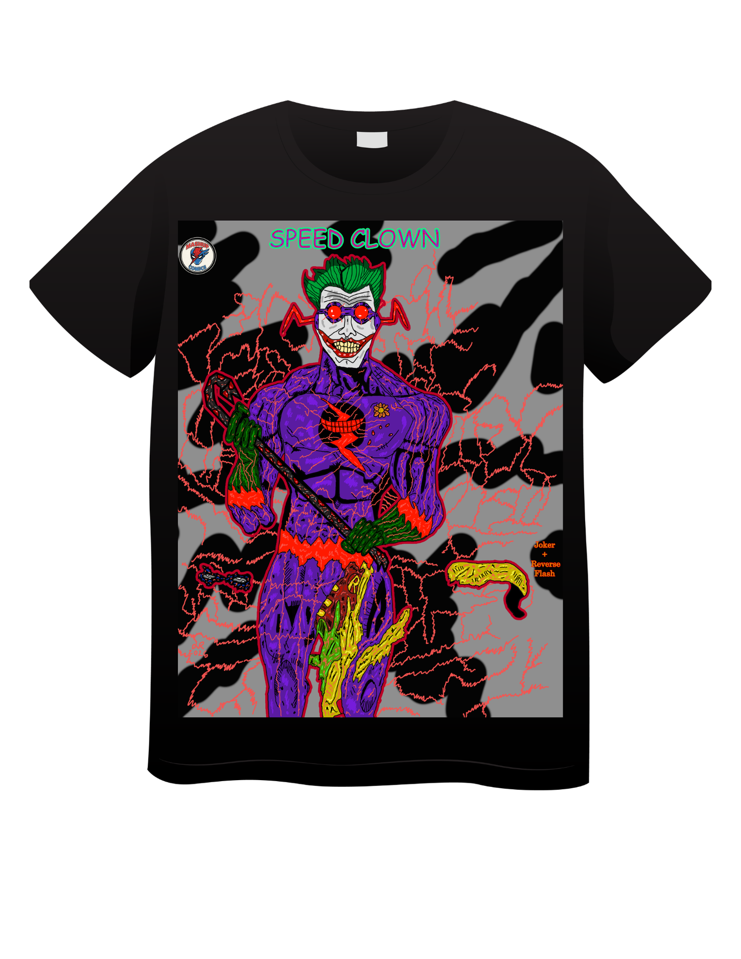 Speed Clown 2.0 (Reverse Flash + Joker) T shirts