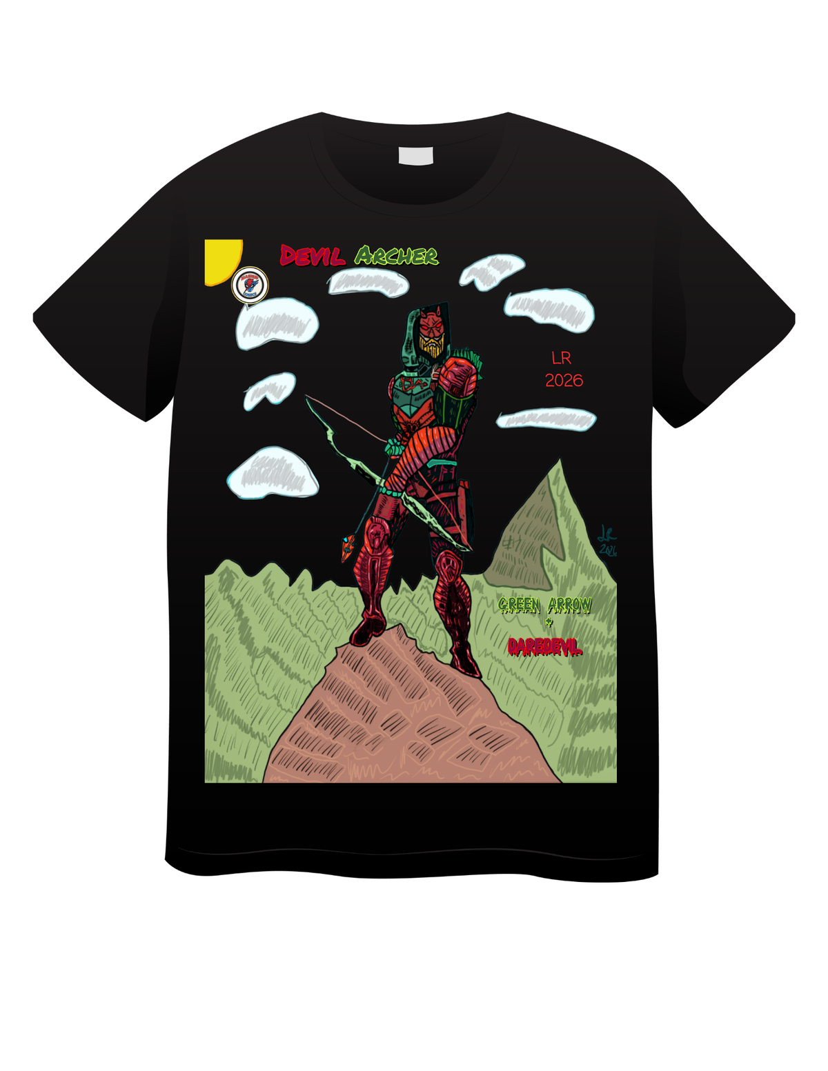 Devil Archer (Green Arrow + Daredevil) T shirts