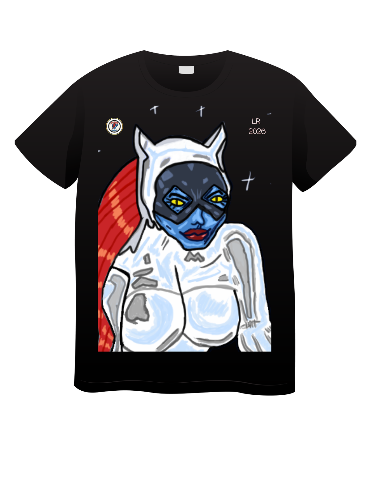 Copy Kat (Mystique + Catwoman) T shirts