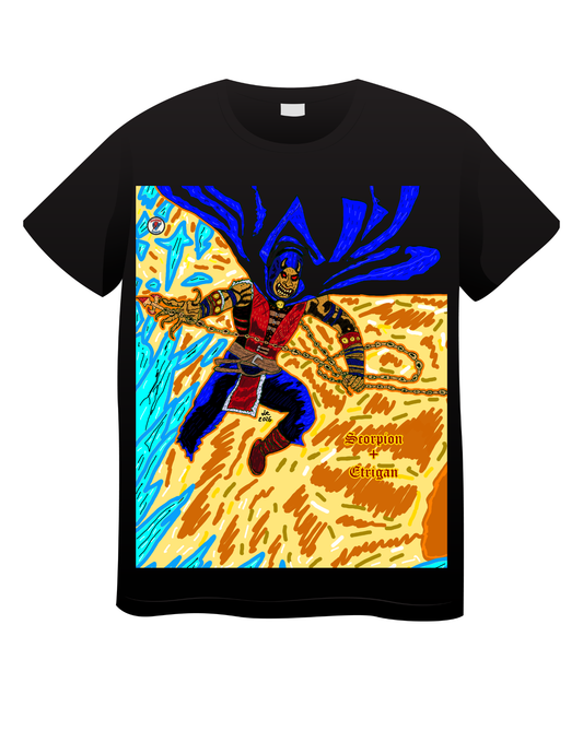Etrigan The Demon + Scorpion (Mortal Kombat) No Mask Version T shirts
