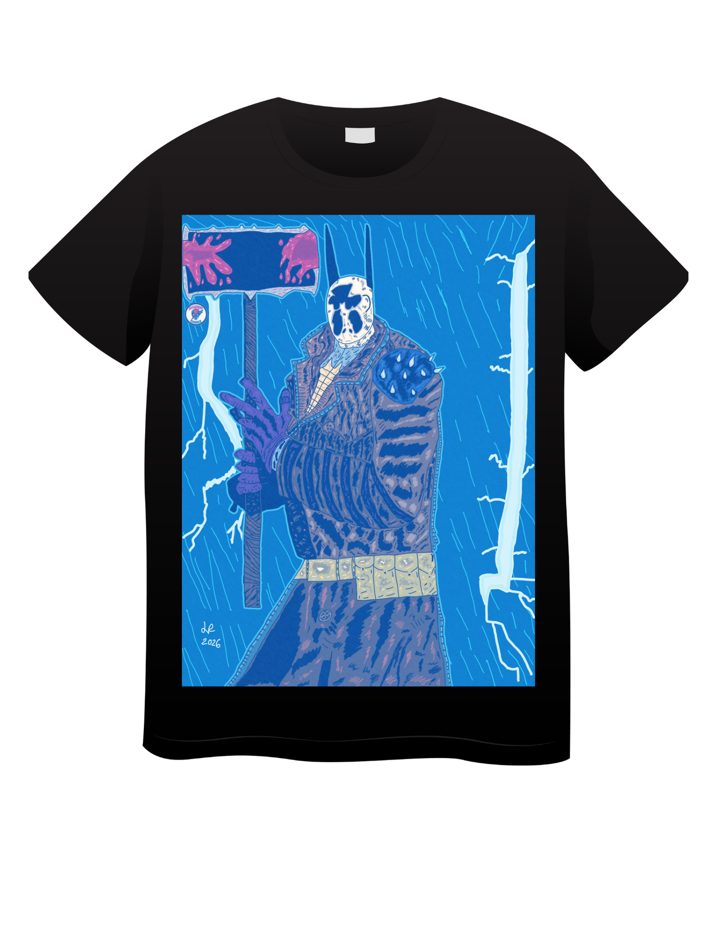 Inkblot Knight (Rorschach + Absolute Batman) Rain Version T shirts