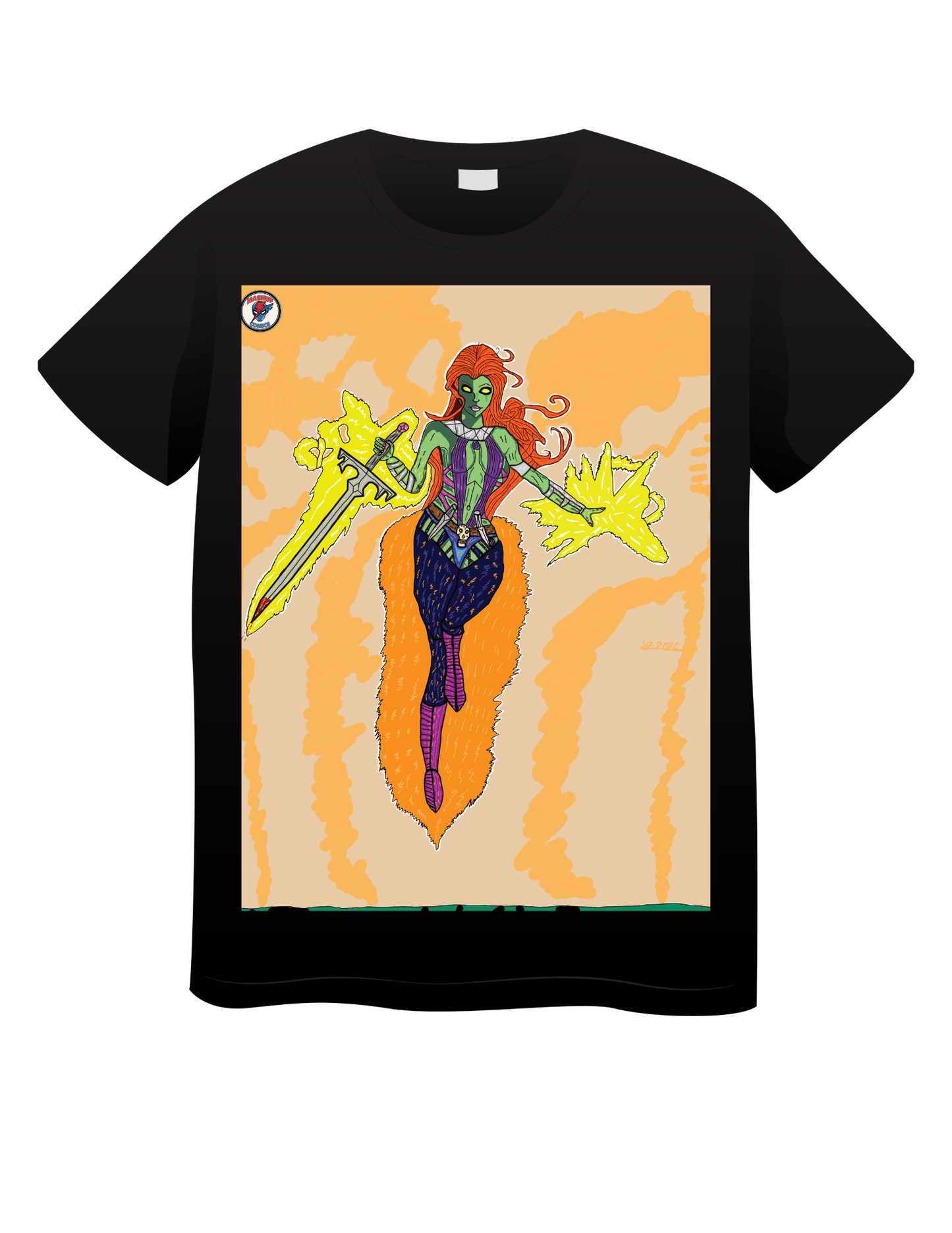 Heaven Fury 2.0 (Starfire + Gamora) T shirts
