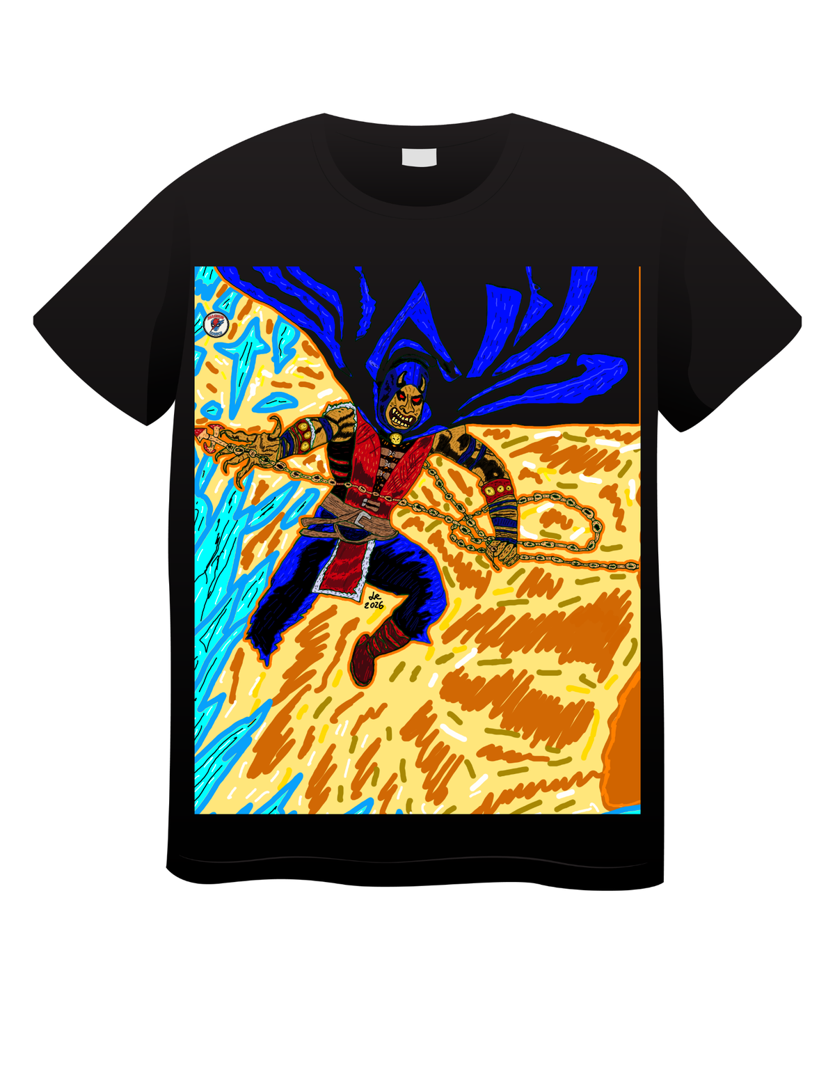 Etrigan The Demon + Scorpion (Mortal Kombat) No Mask Version T shirts