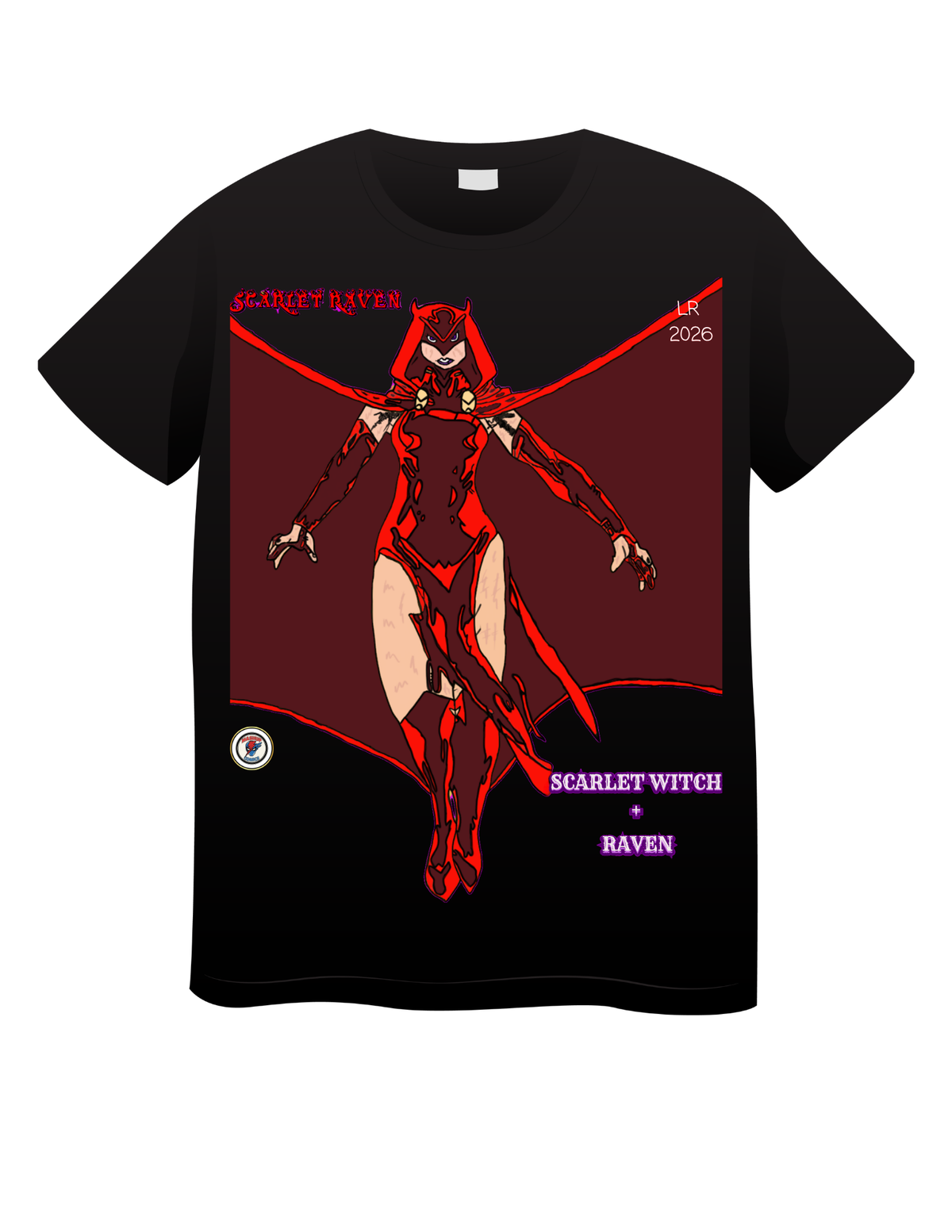 Scarlet Raven 2.0 (Scarlet Witch + Raven) T shirts