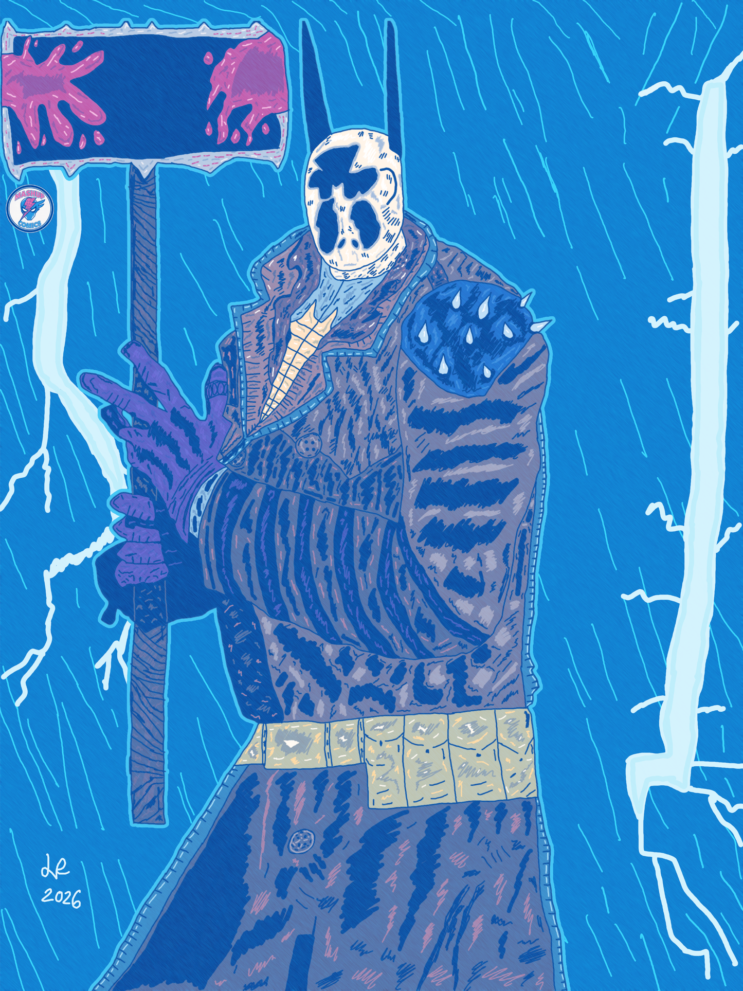 Inkblot Knight (Rorschach + Absolute Batman) Rain Version