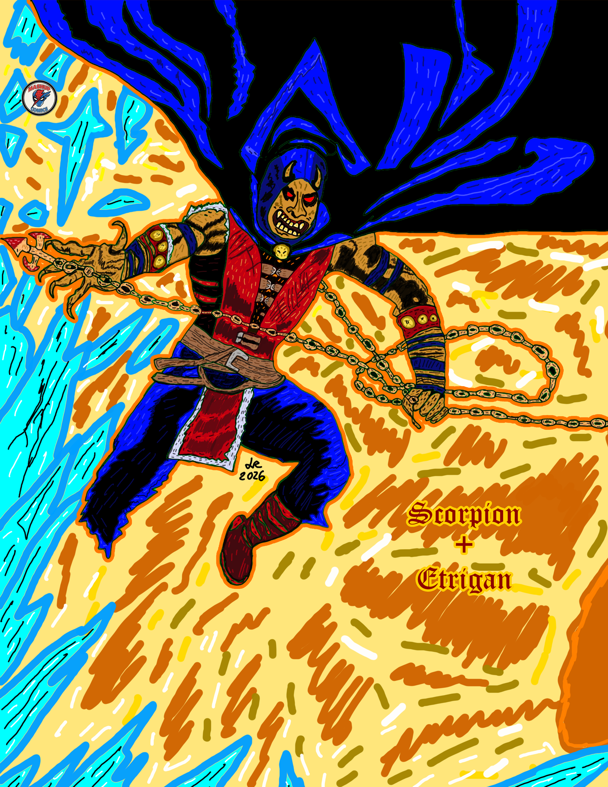 Etrigan The Demon + Scorpion (Mortal Kombat) No Mask Version